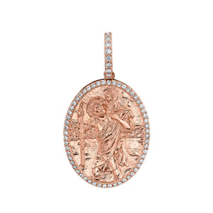 Standard Diamond Oval St. Christopher Pendant