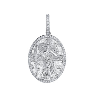 Standard Diamond Oval St. Christopher Pendant