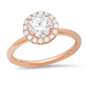 Solitaire Halo Diamond Ring