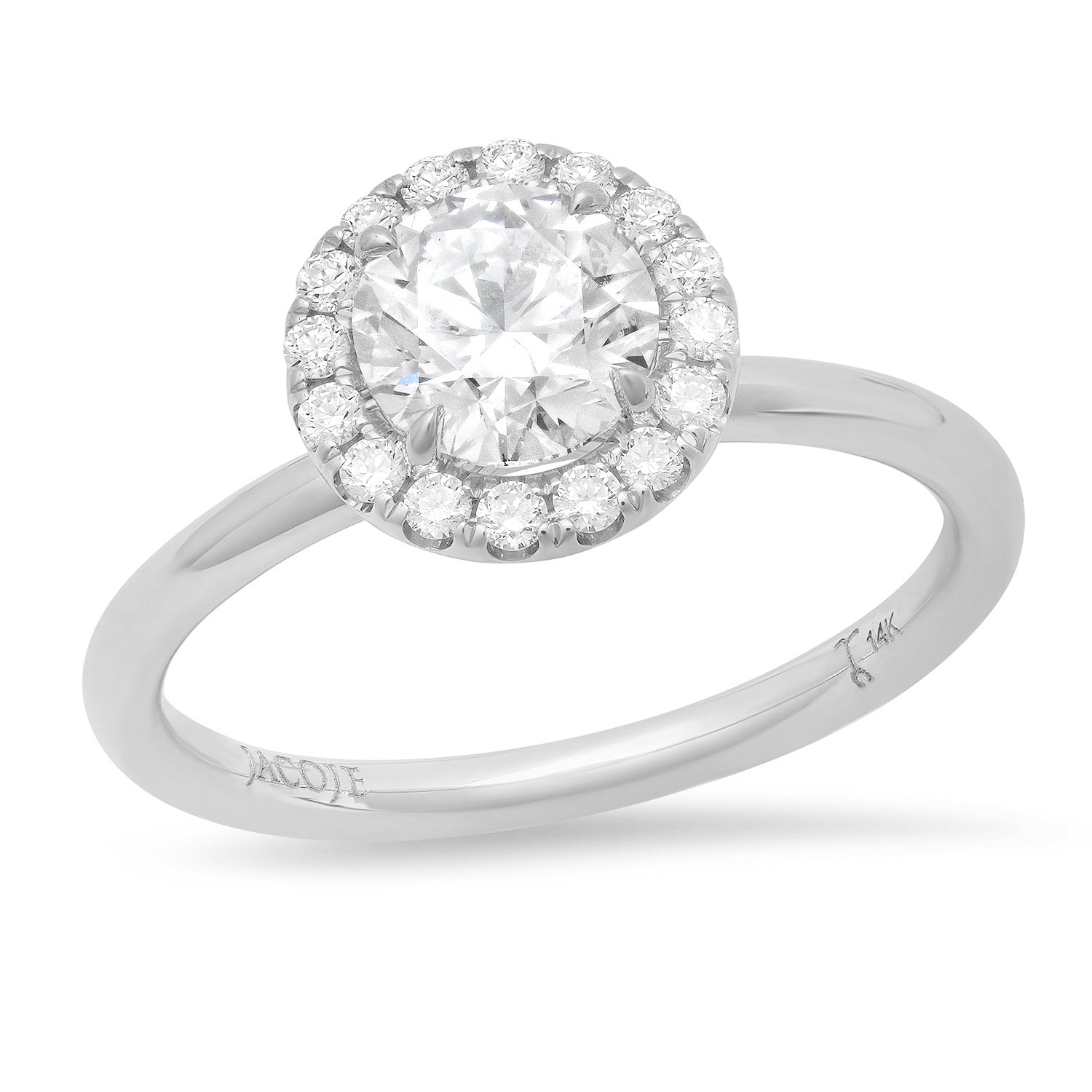 Solitaire Halo Diamond Ring