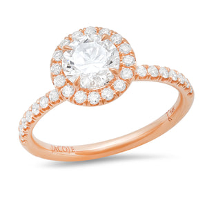 Flooded Diamond Halo Ring