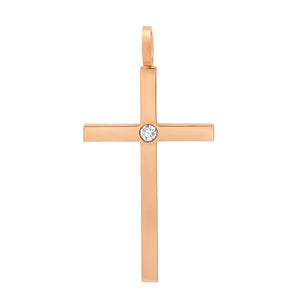 Large Solitaire Diamond Boss Cross