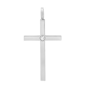 Large Solitaire Diamond Boss Cross