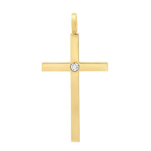 Large Solitaire Diamond Boss Cross