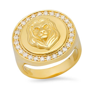 Diamond Lion Ring