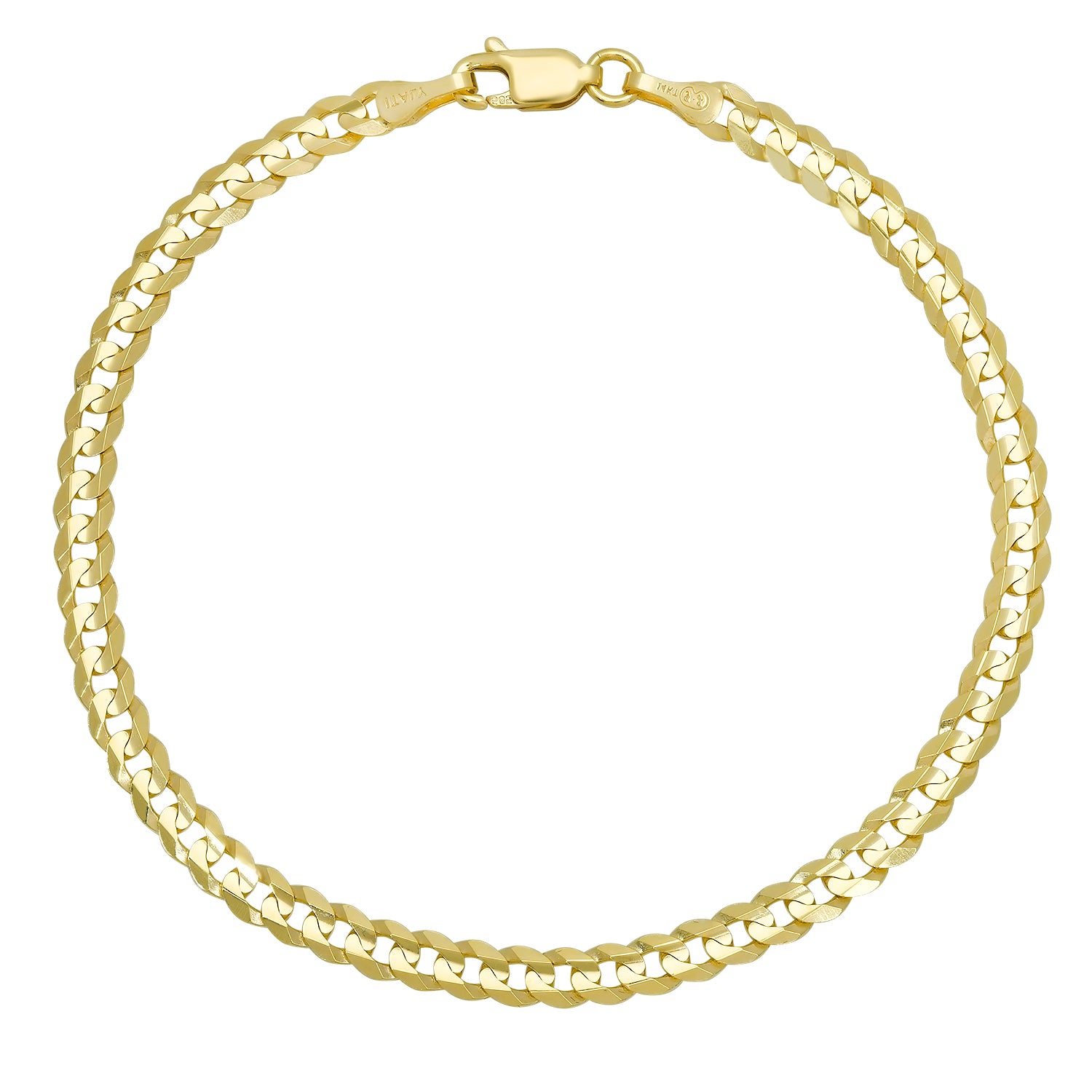 4MM Flat Curb Bracelet