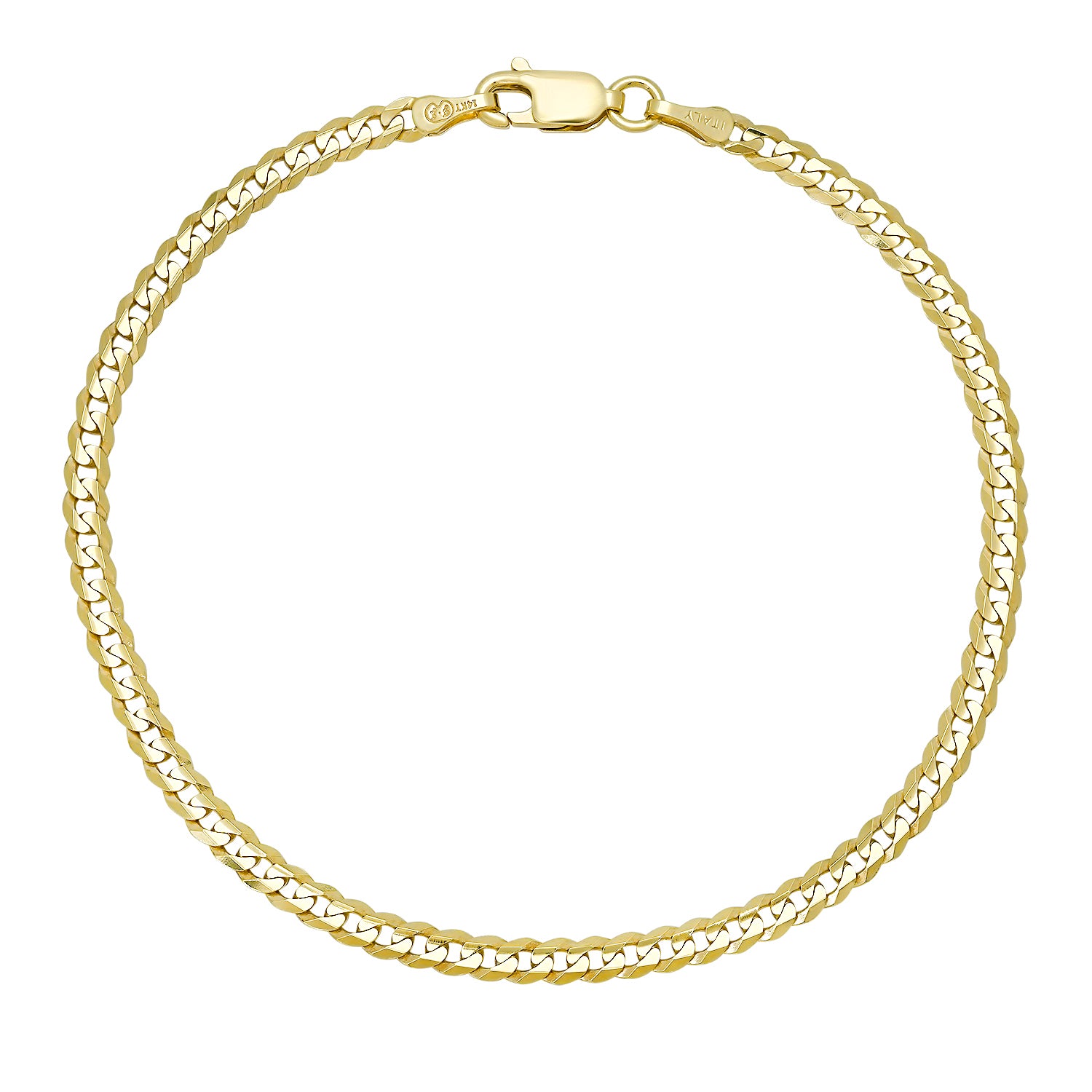 3MM Flat Curb Bracelet