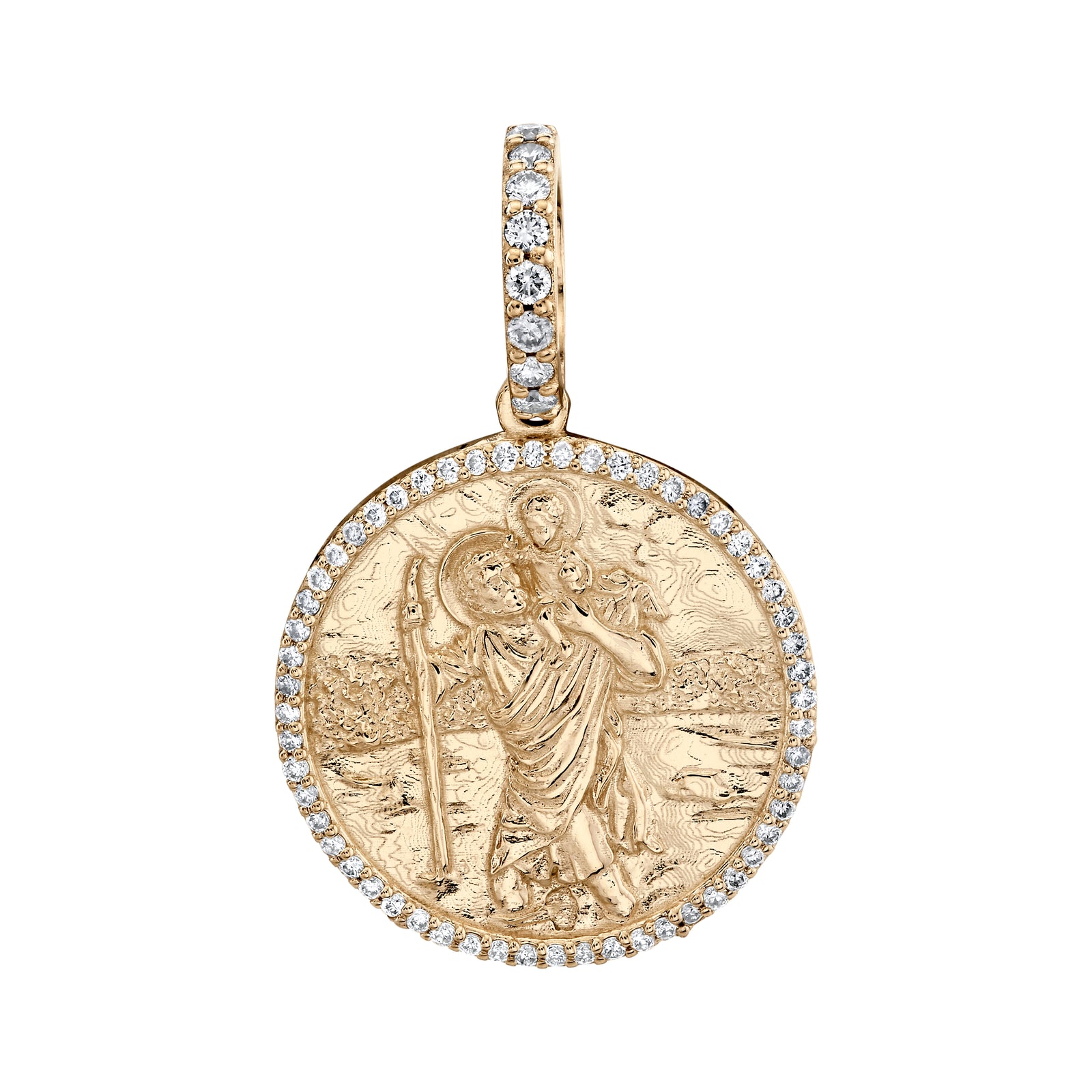 Mini Diamond St. Christopher Pendant