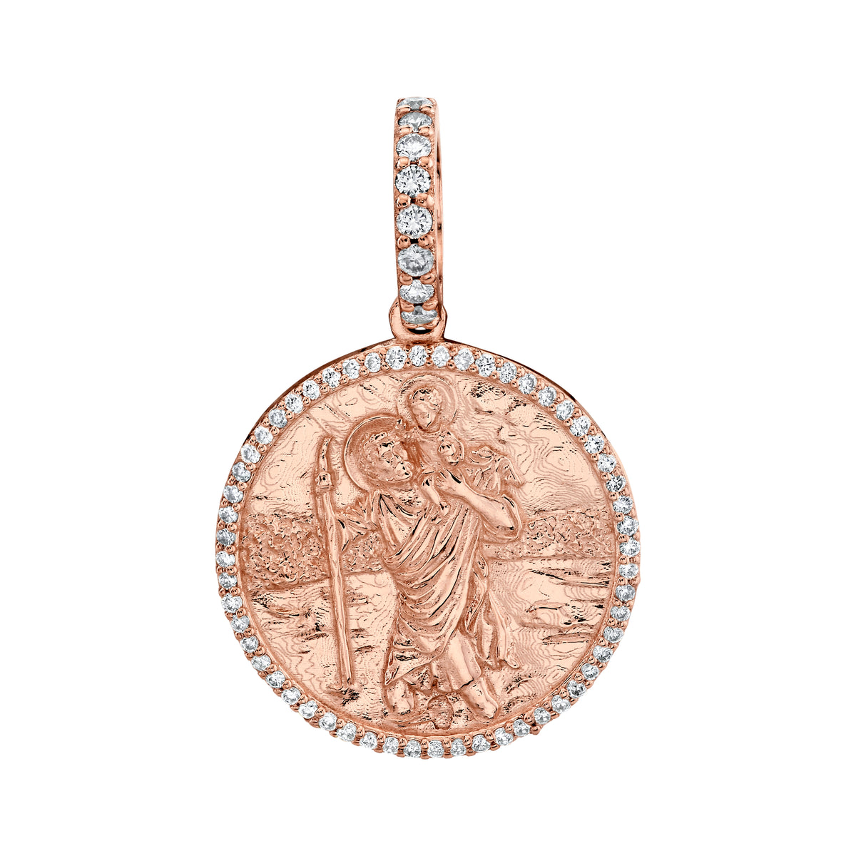 Mini Diamond St. Christopher Pendant
