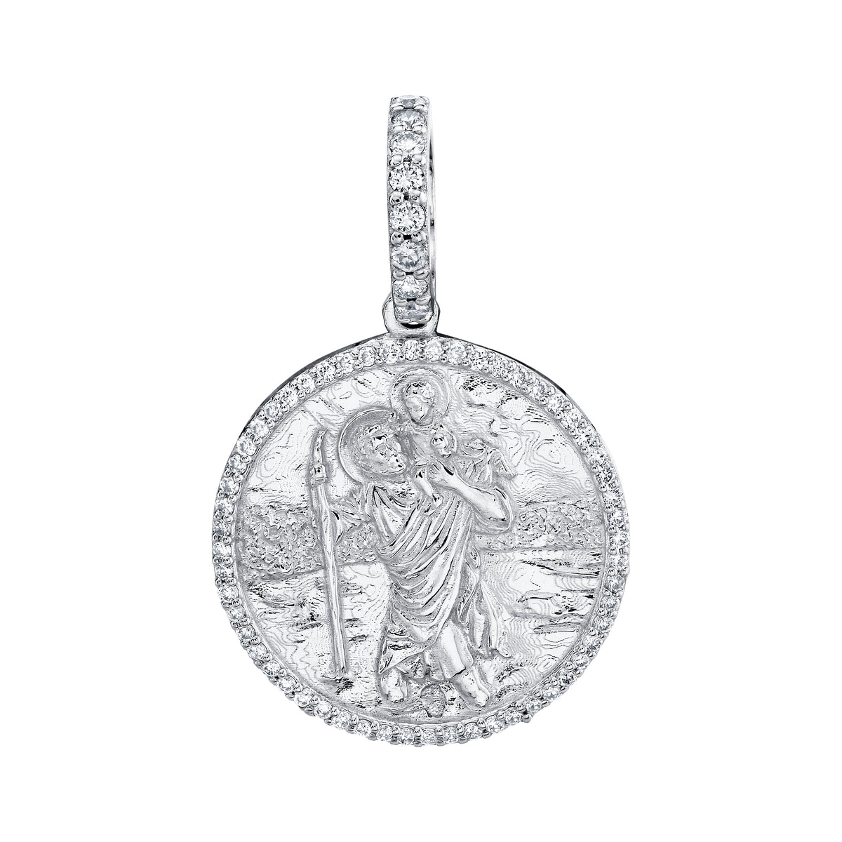 Mini Diamond St. Christopher Pendant