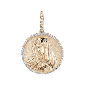 Standard Diamond Virgin Mary Pendant