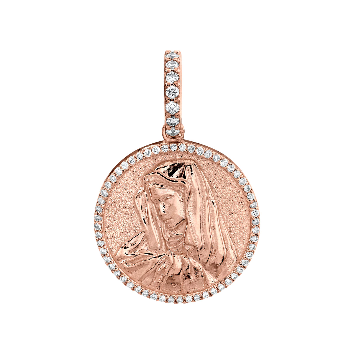 Mini Diamond Virgin Mary Pendant