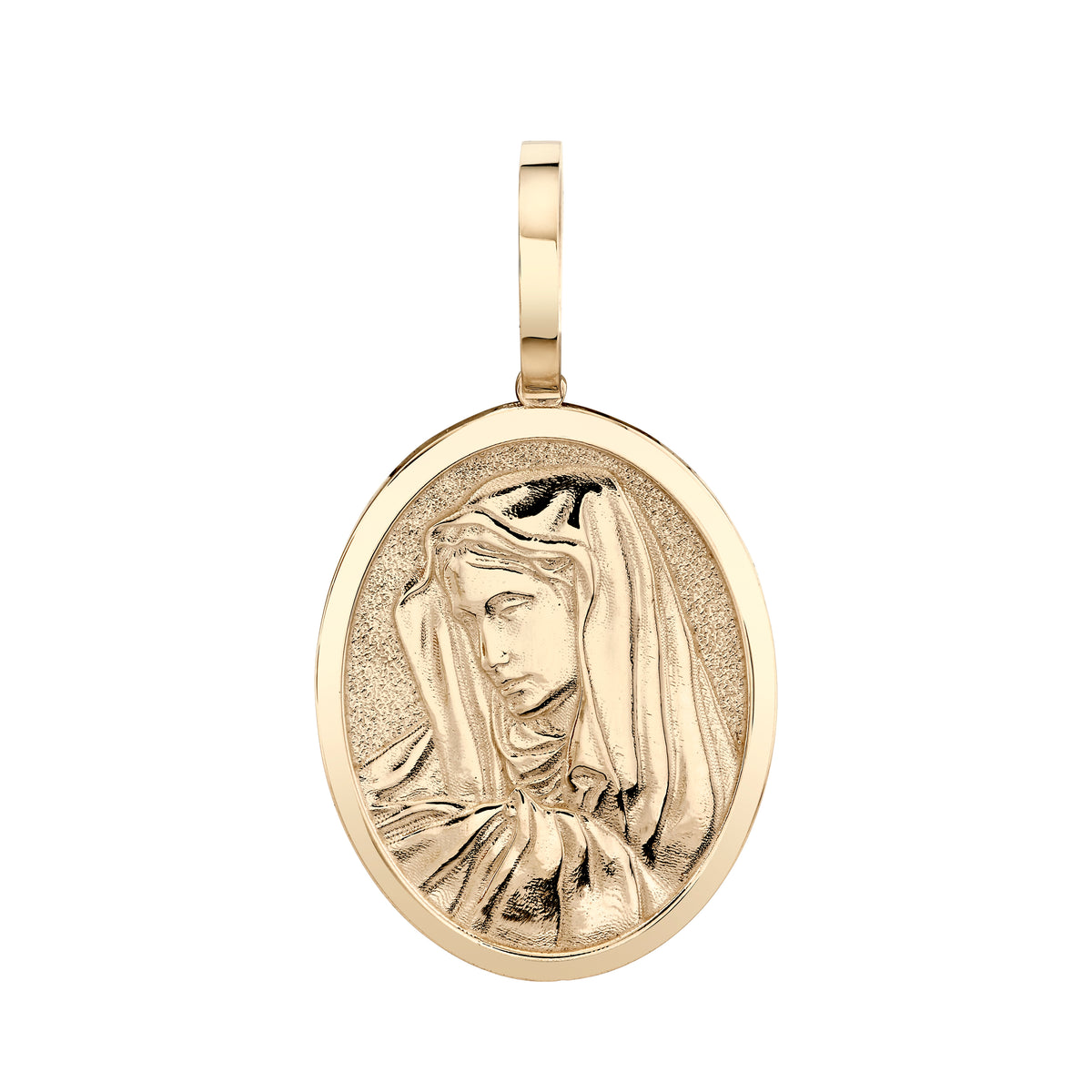 Mini Oval Virgin Mary Pendant