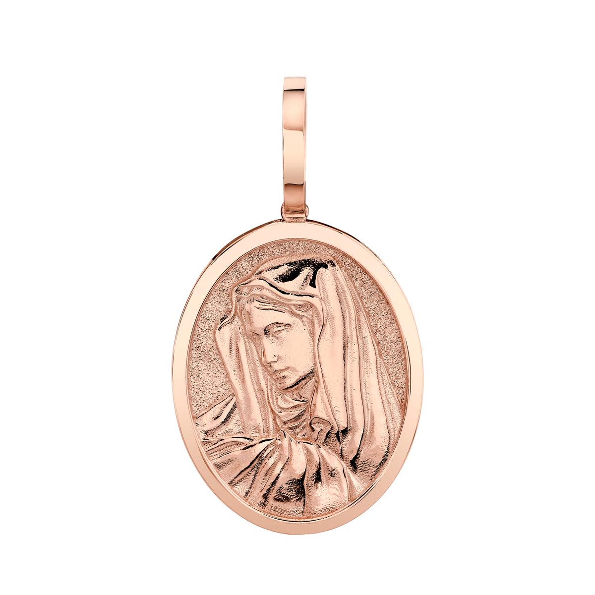 Mini Oval Virgin Mary Pendant