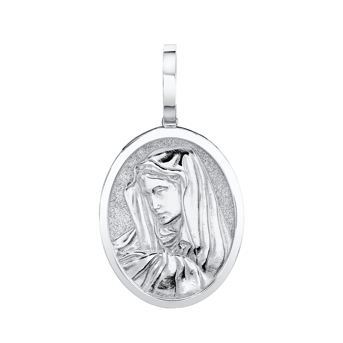 Mini Oval Virgin Mary Pendant