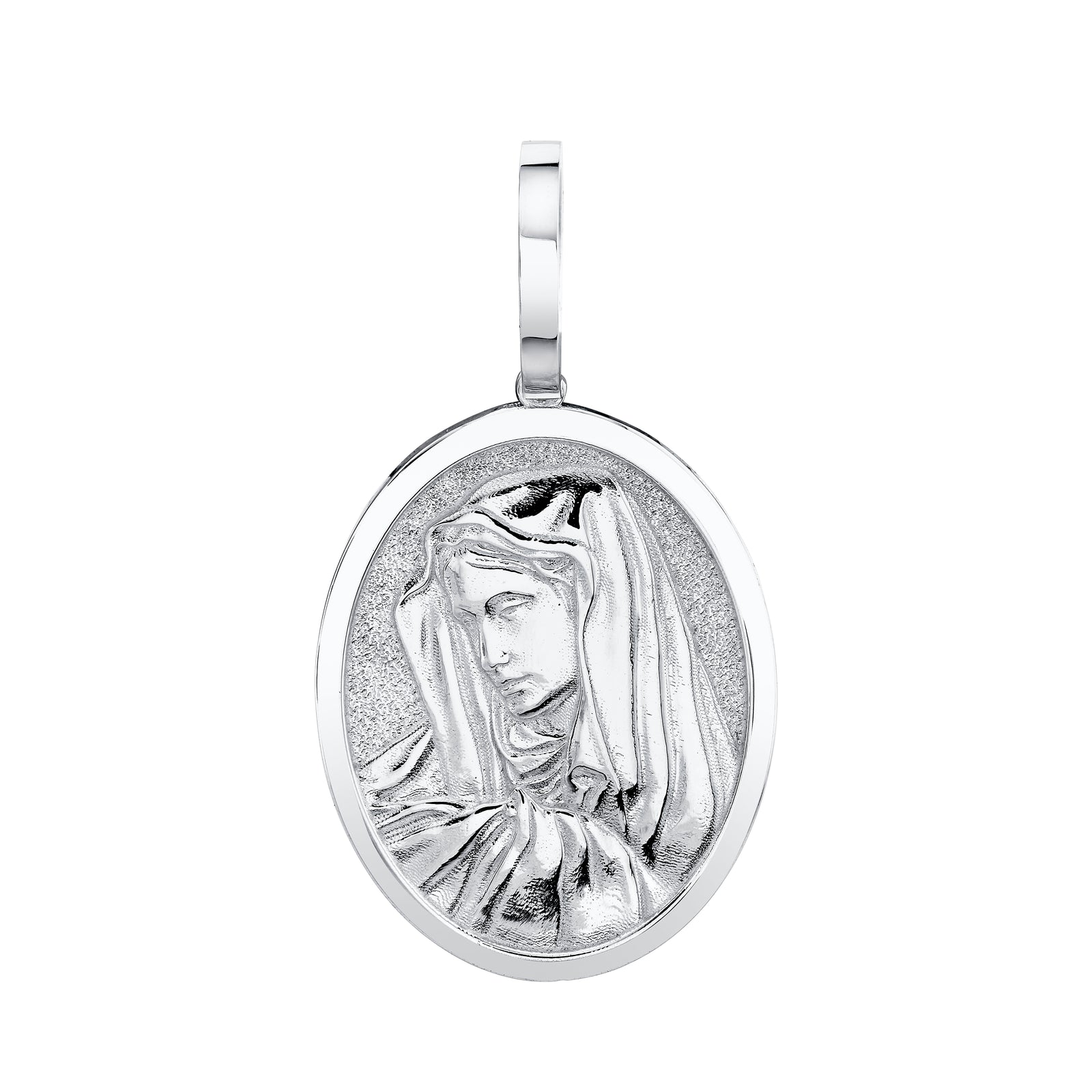 Mini Oval Virgin Mary Pendant