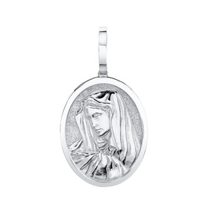 Mini Oval Virgin Mary Pendant