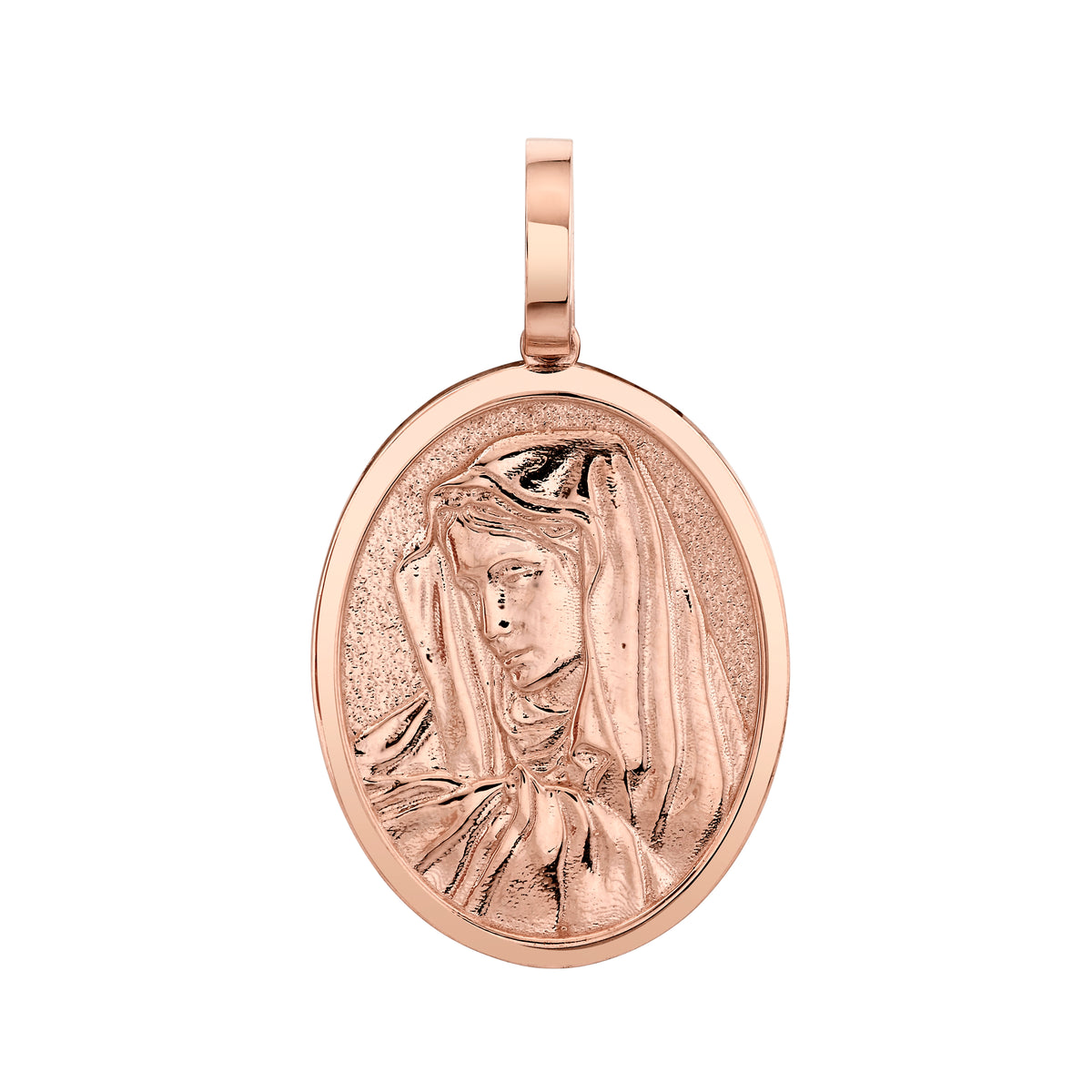 Large Oval Virgin Mary Pendant
