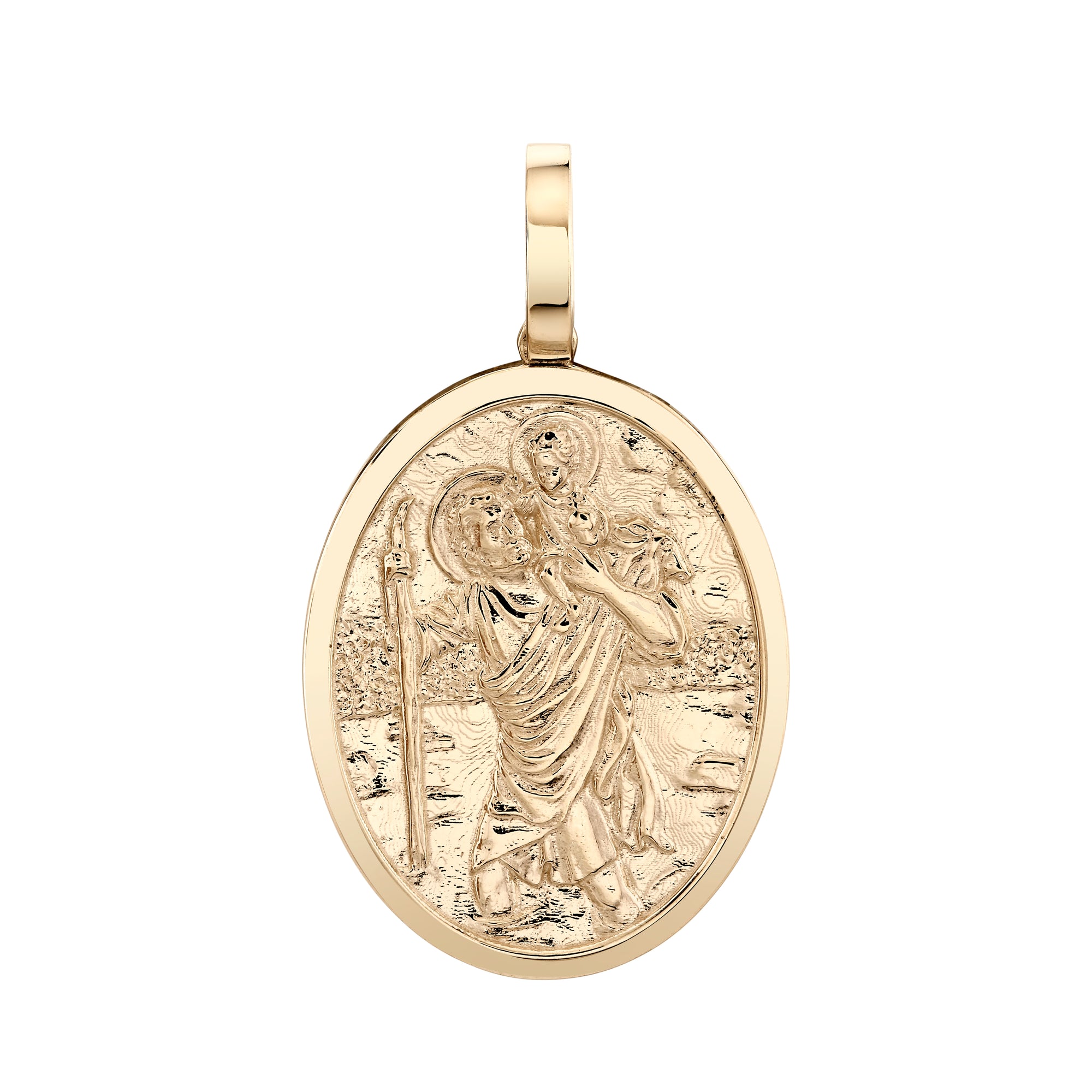 Large Oval St. Christopher Pendant