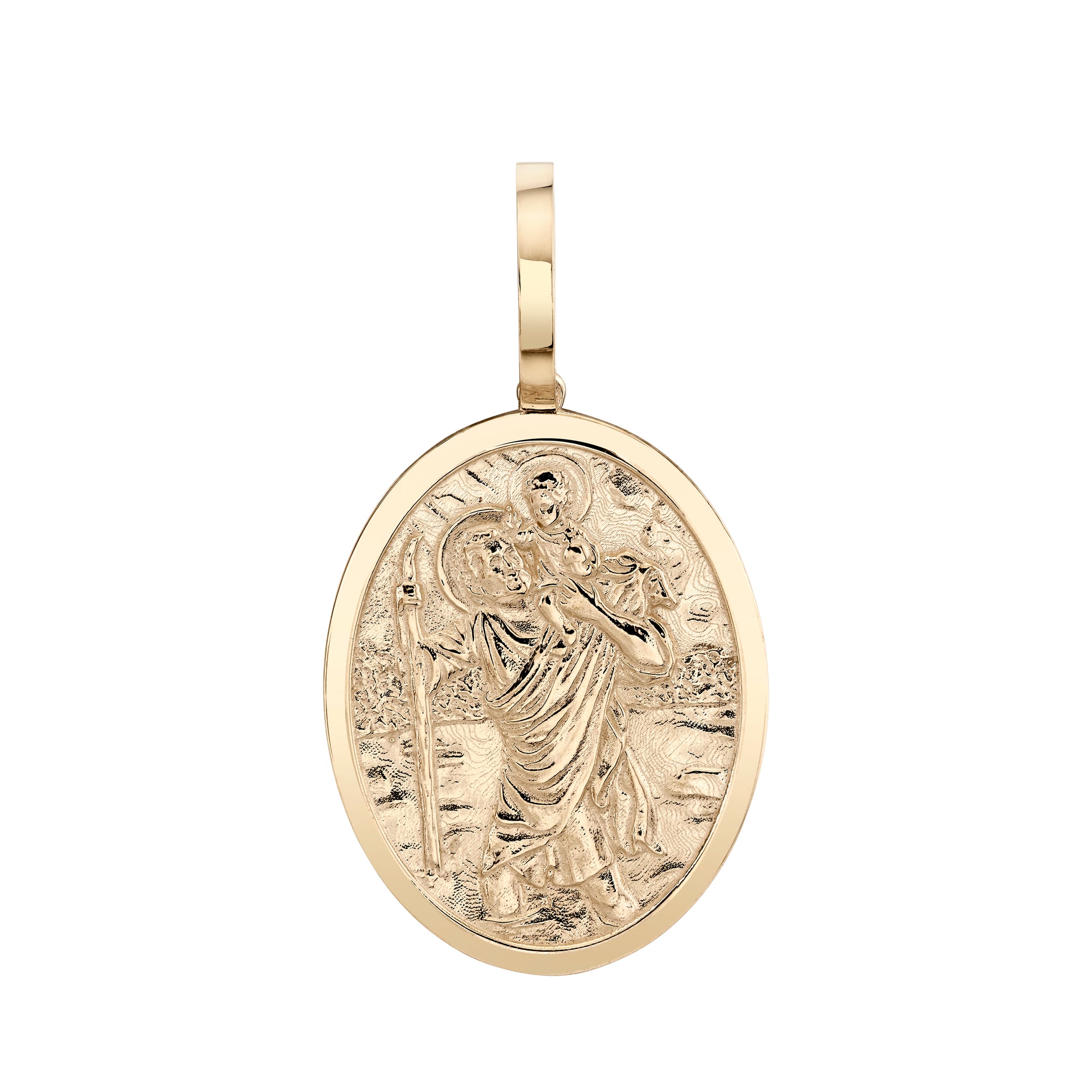 Mini Oval St. Christopher Pendant