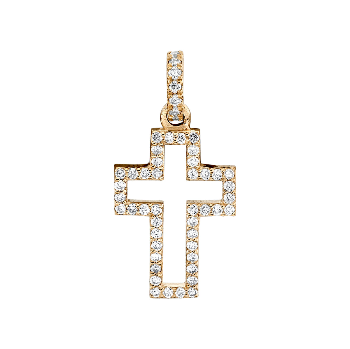 Tiny Diamond Silhouette Cross