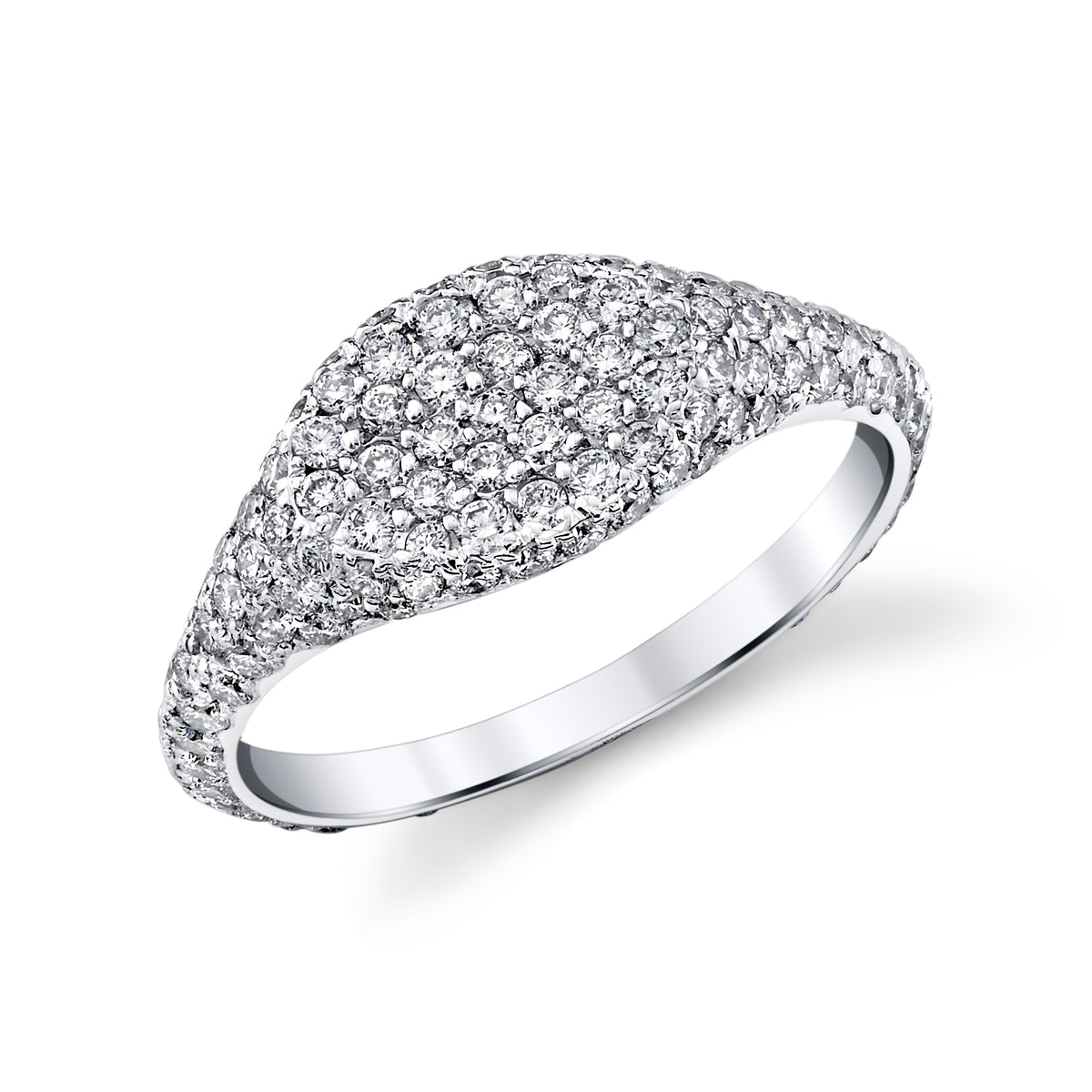 Tiny Flooded Oval Signet Ring