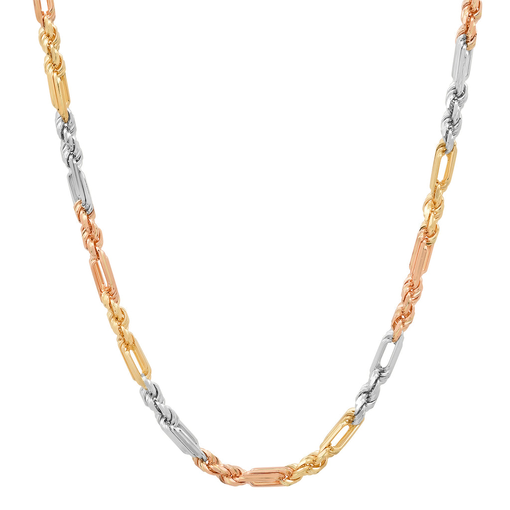 4.5MM TRI COLOR Figarope DIAMOND CUT Jacoje