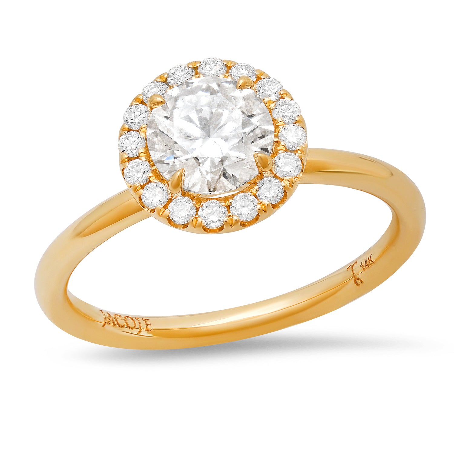 Solitaire Halo Diamond Ring