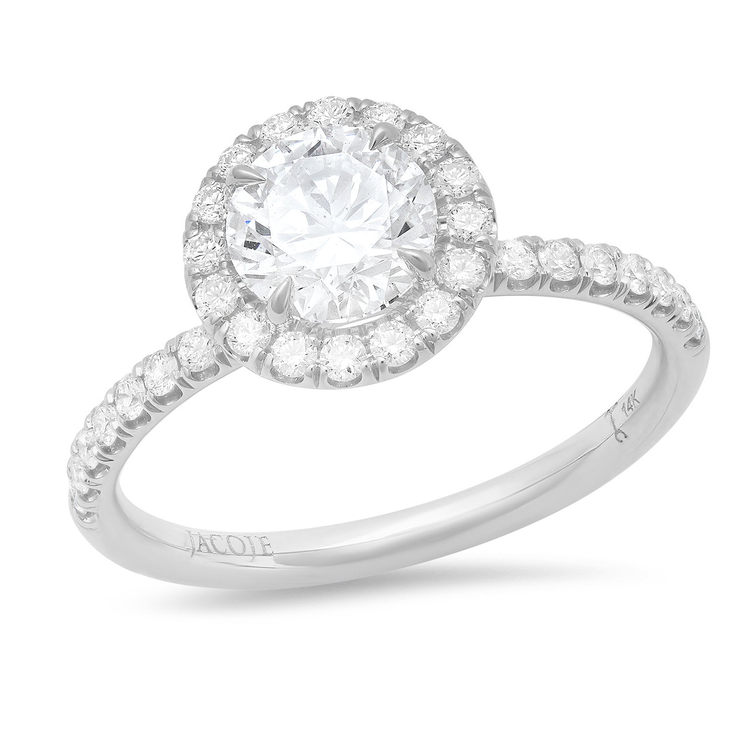 Flooded Diamond Halo Ring