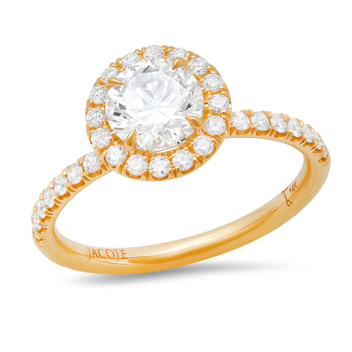 Flooded Diamond Halo Ring