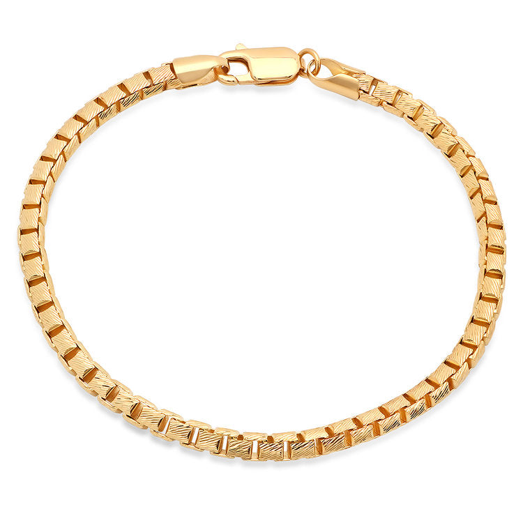 4MM D/C Box Bracelet