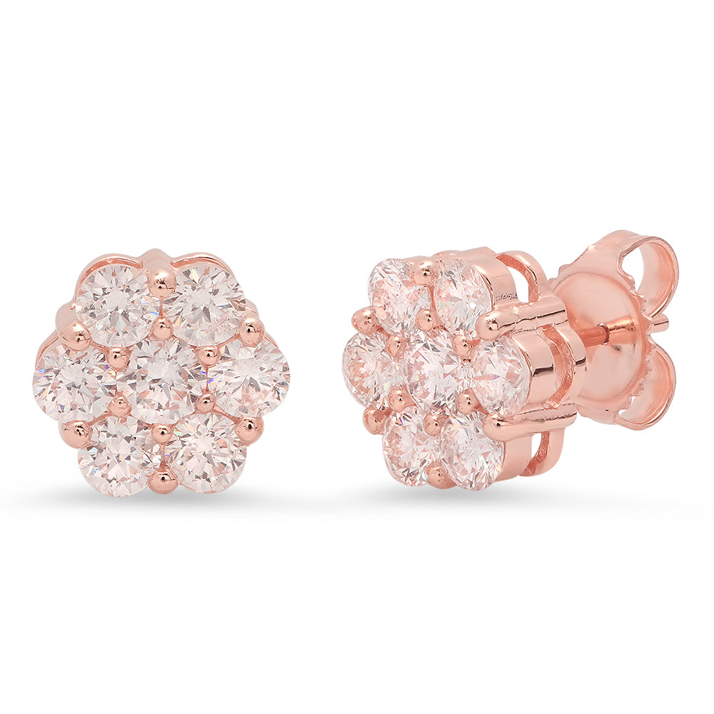 Large Diamond Custer Studs