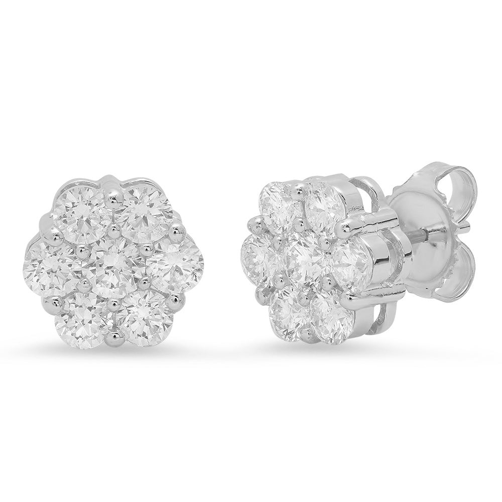 Large Diamond Custer Studs
