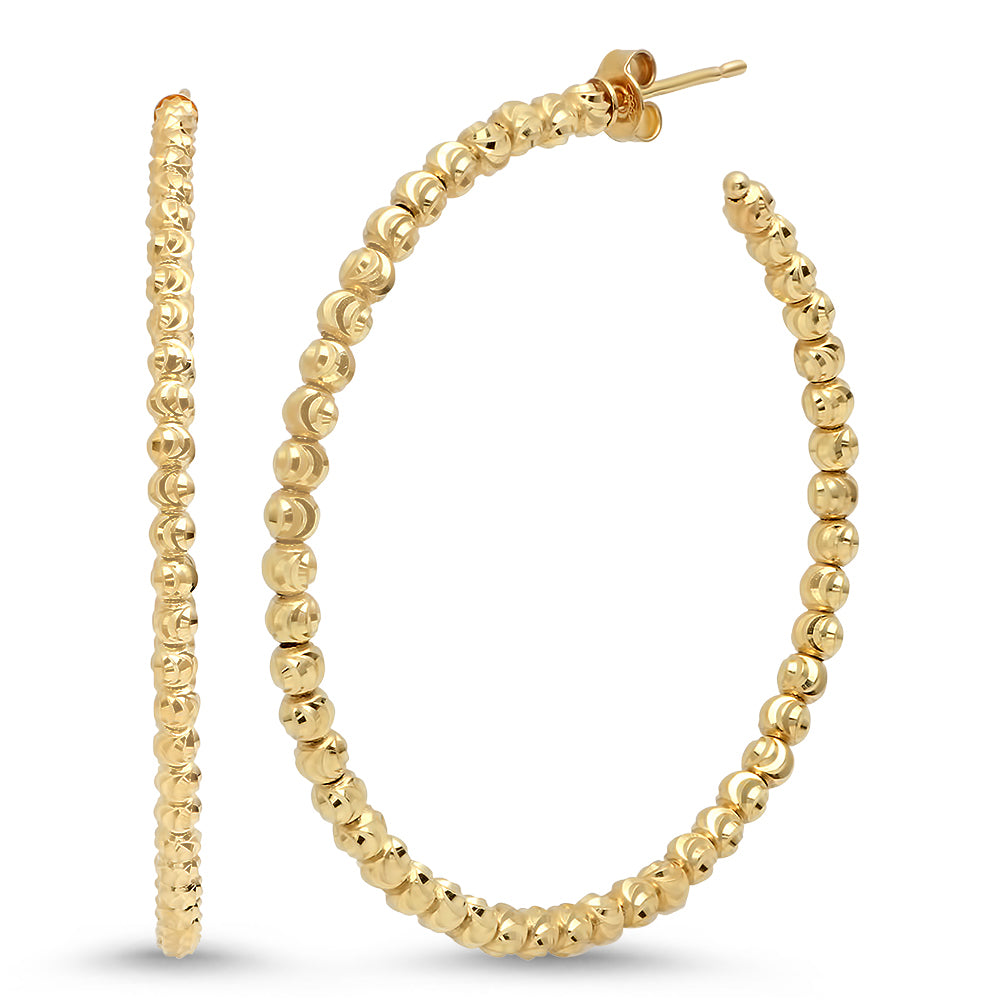 Medium Thick Moon Cut Hoops