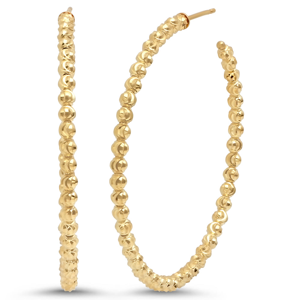 Large Thick Moon Cut Hoops