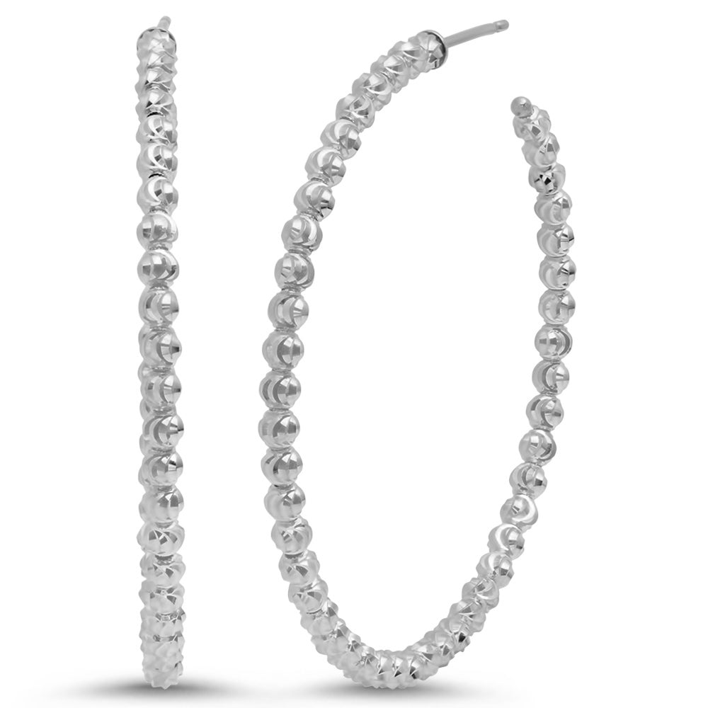 Large Thick Moon Cut Hoops