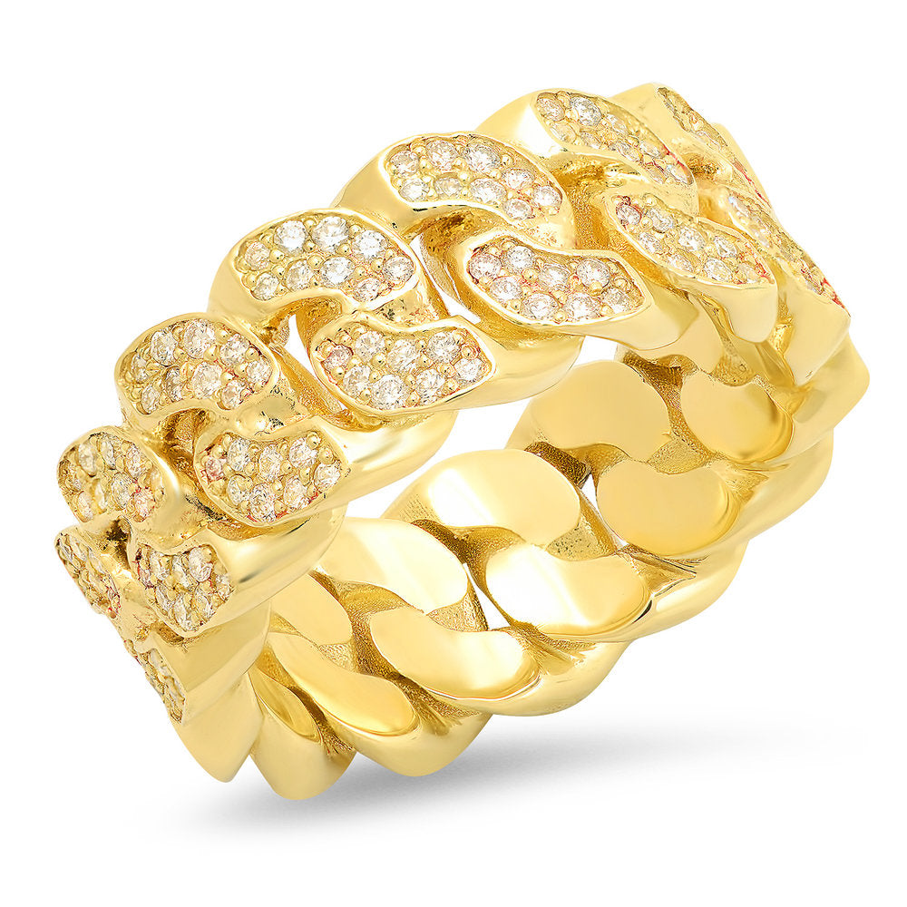 10MM Diamond Cuban Link Ring