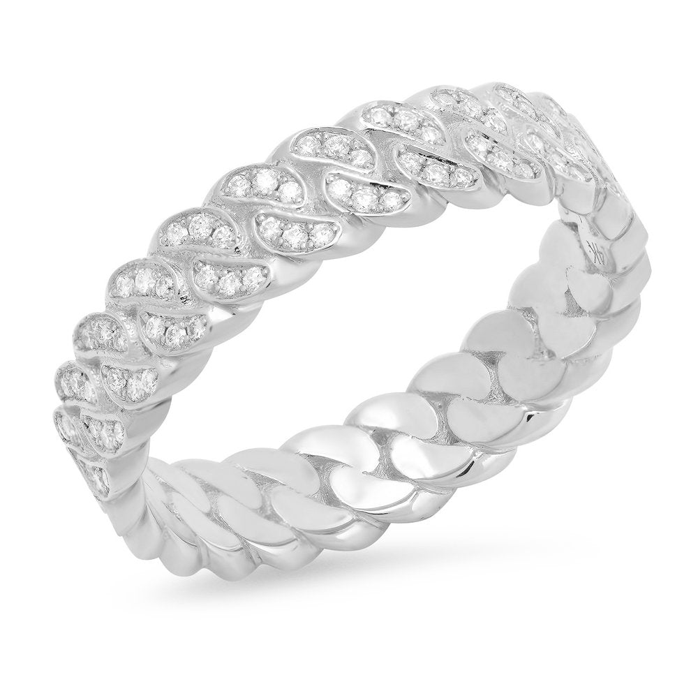 6MM Diamond Cuban Link Ring
