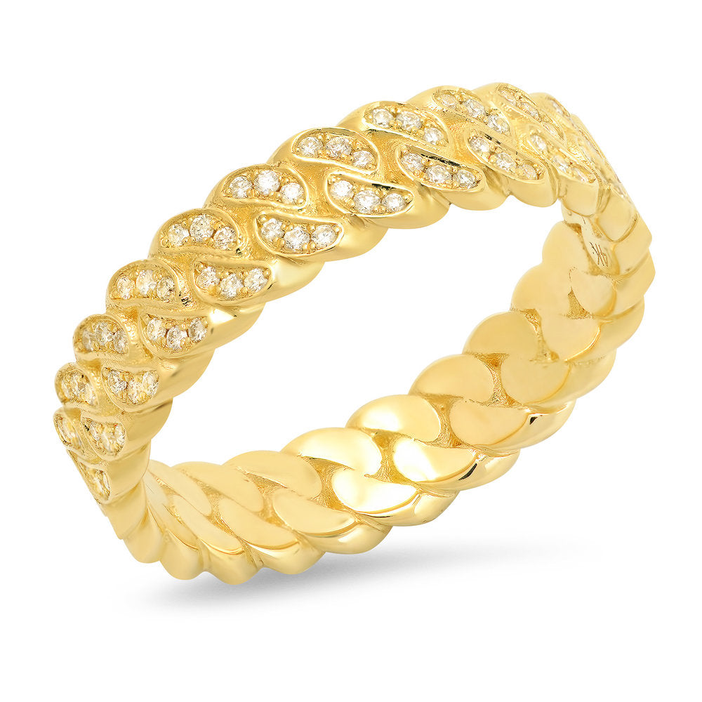 6MM Diamond Cuban Link Ring