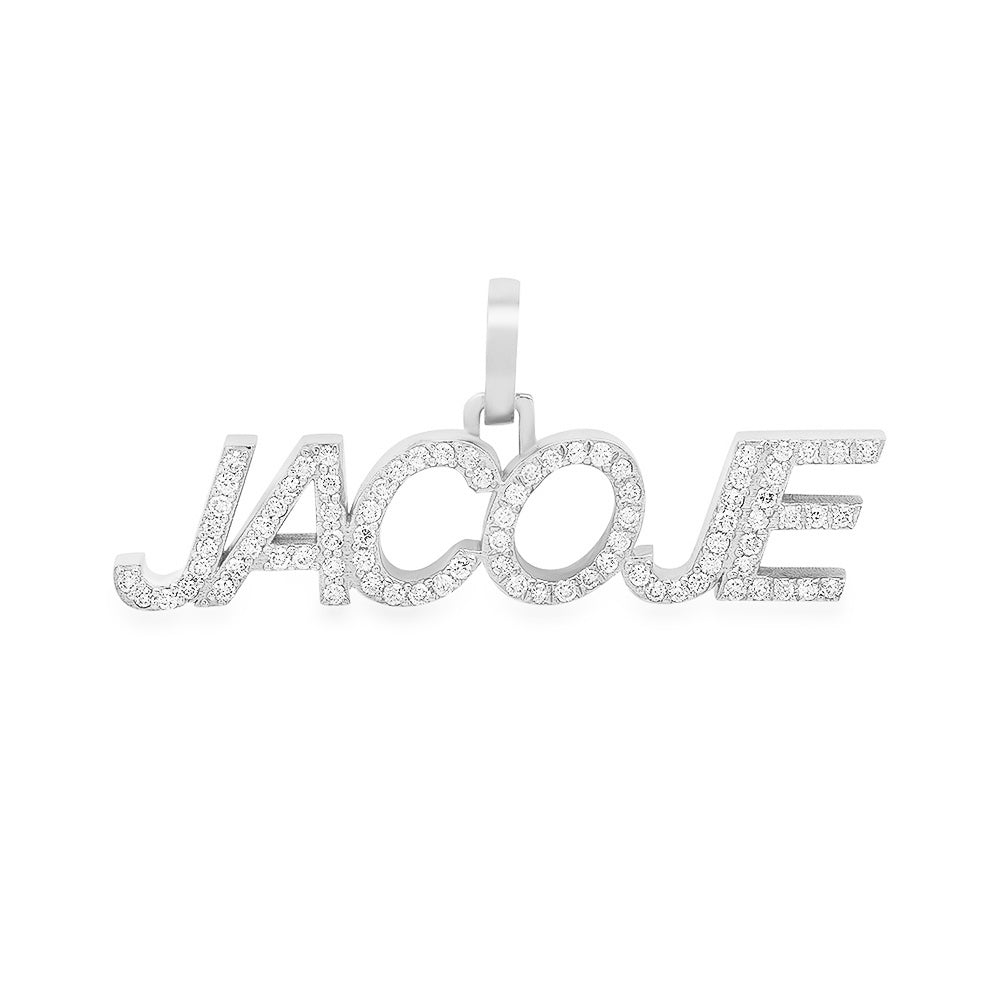 Large Diamond Script Pendant (CUSTOM) - Jacoje