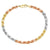 6MM TRI COLOR Rope Bracelet (DIAMOND CUT)