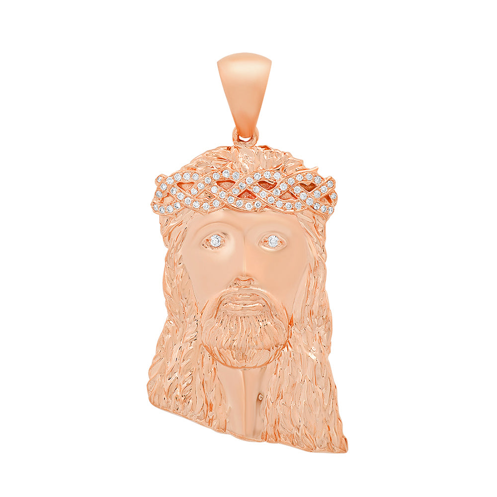 Rose gold hot sale jesus pendant