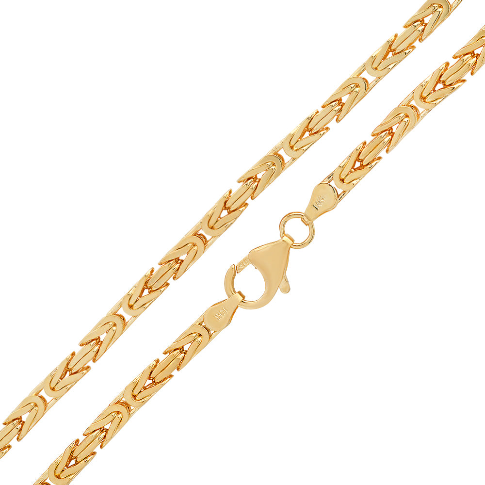 Sterling Silver and 14kt Yellow Gold Byzantine Station Necklace |  Ross-Simons