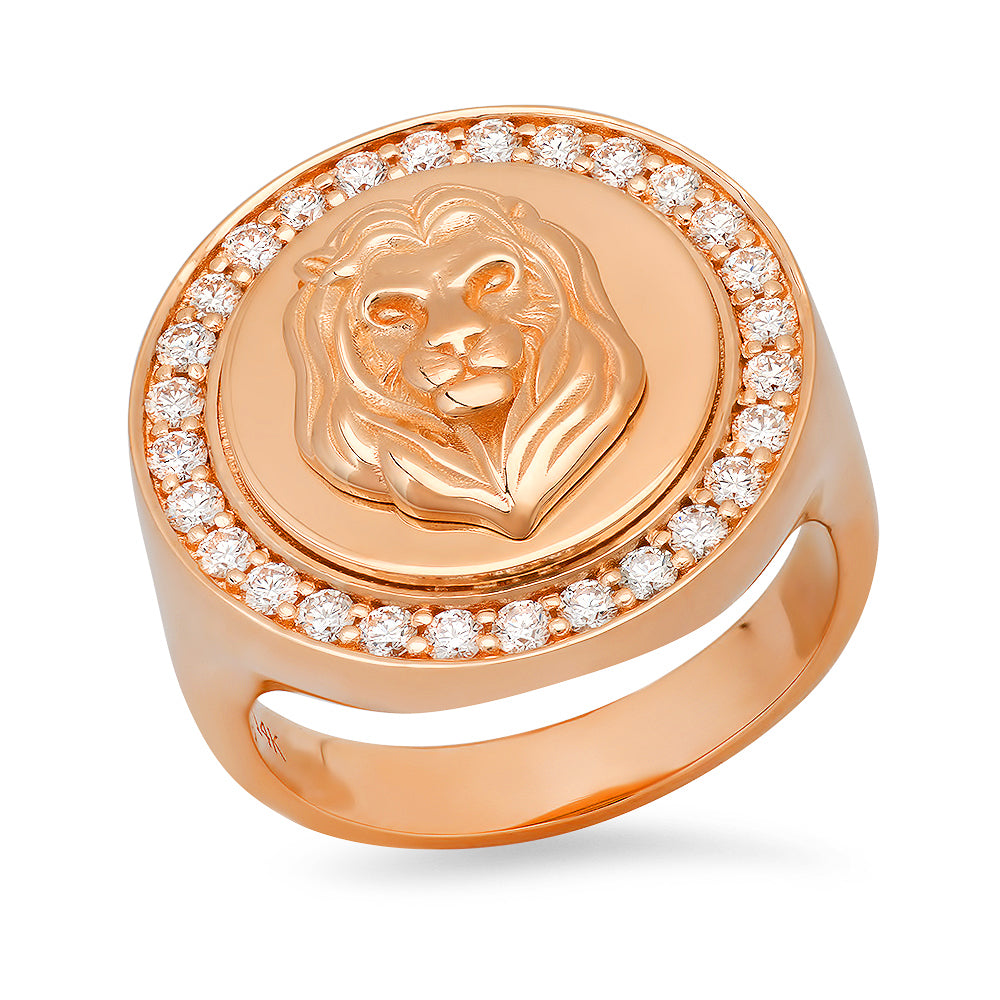 Diamond Lion Ring