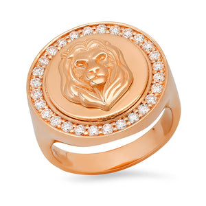 Diamond Lion Ring