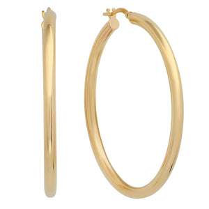 3MM Gold Hoops (1 3/4 inch)