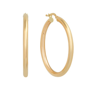 3MM Gold Hoops (1 1/2 inch)