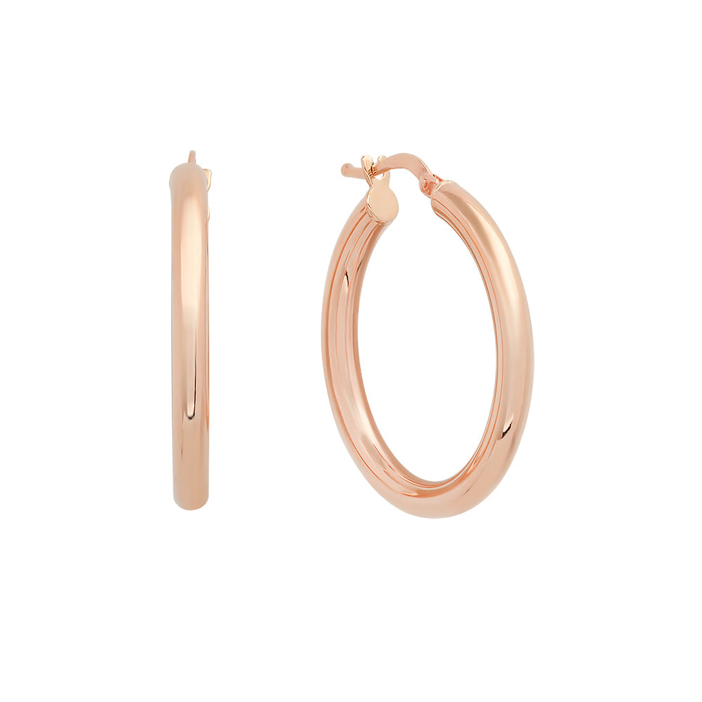 3MM Gold Hoops (1 inch)