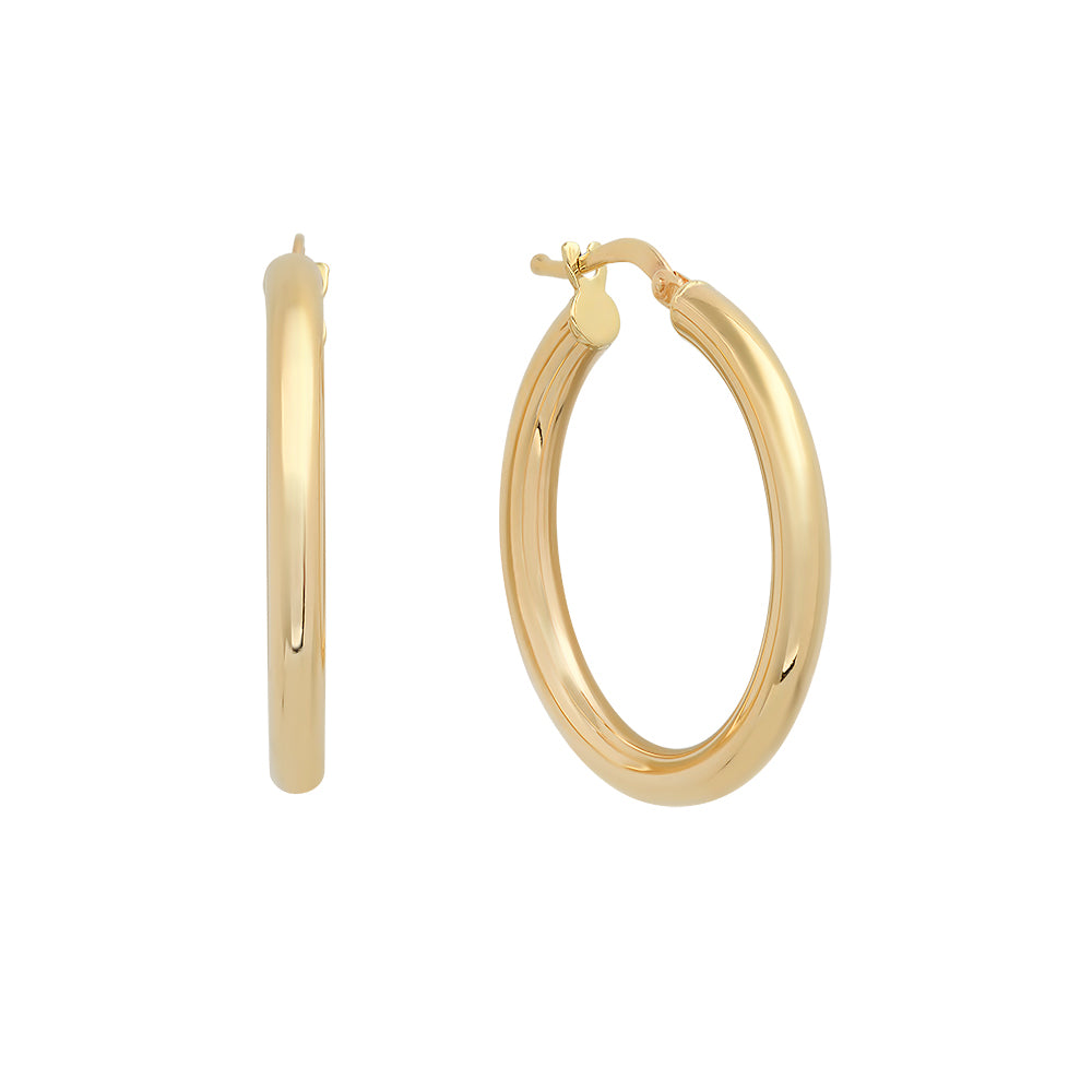 3MM Gold Hoops (1 inch)