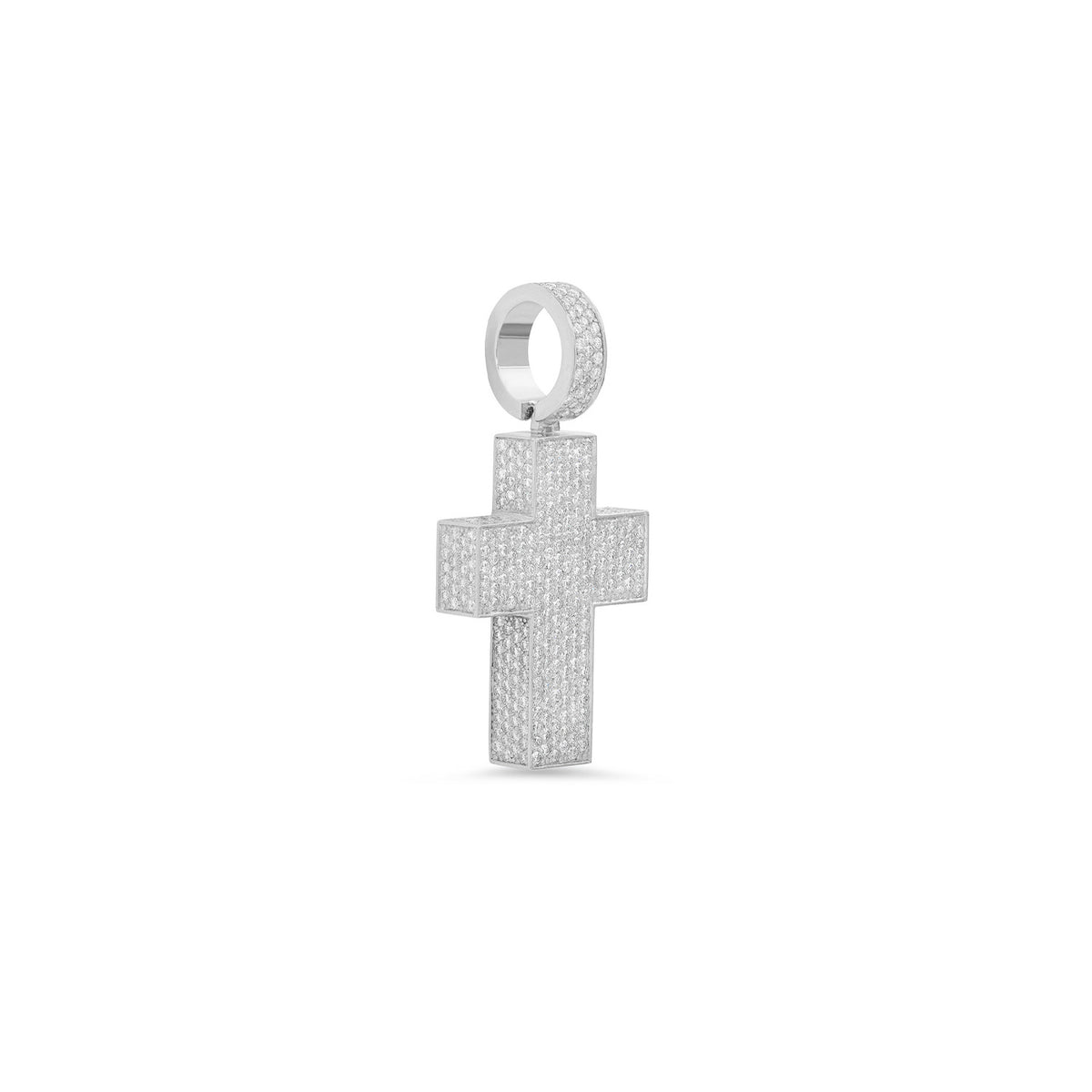 Tiny Flooded Diamond BOX Cross